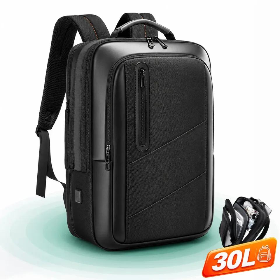Timebox Extensibil ghiozdan laptop 16 inch negru