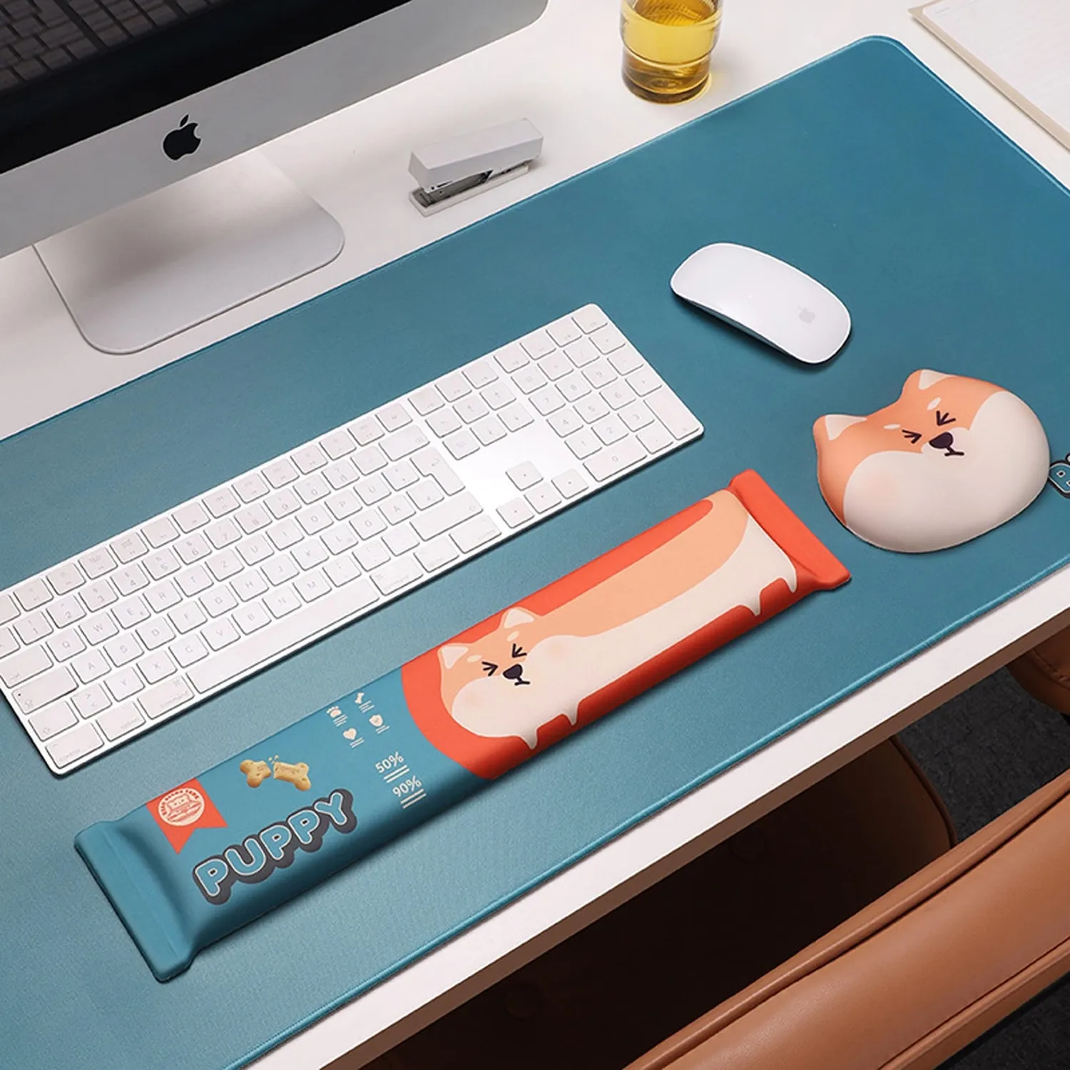 Timebox Shiba Inu mousepad ergonomic cu wrist rest