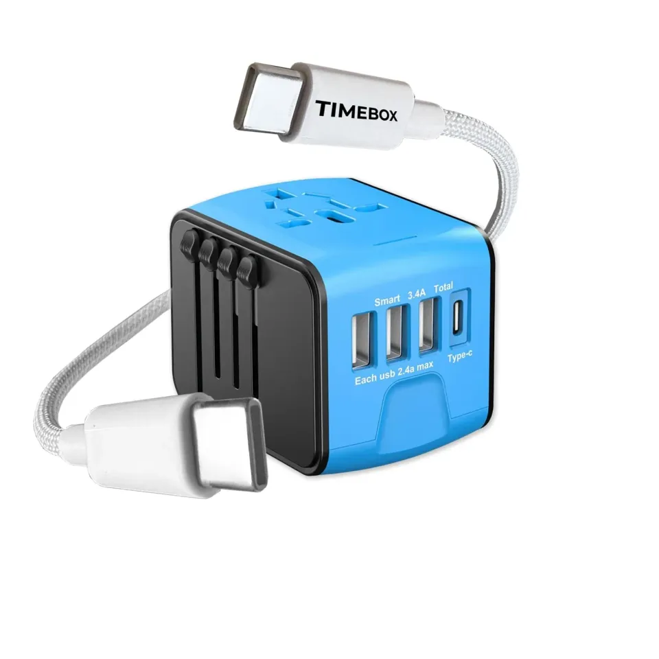 Pachet travel Timebox USB-C 66W 1m albastru universal