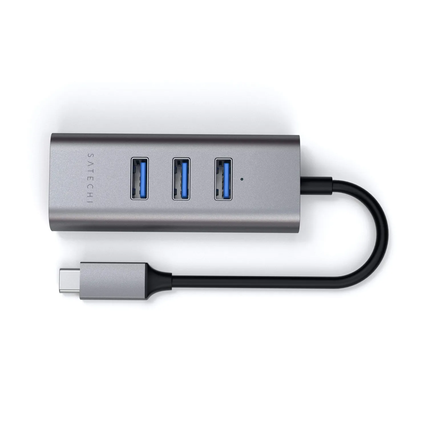 Satechi Type-C hub USB 2-in-1 Ethernet argintiu