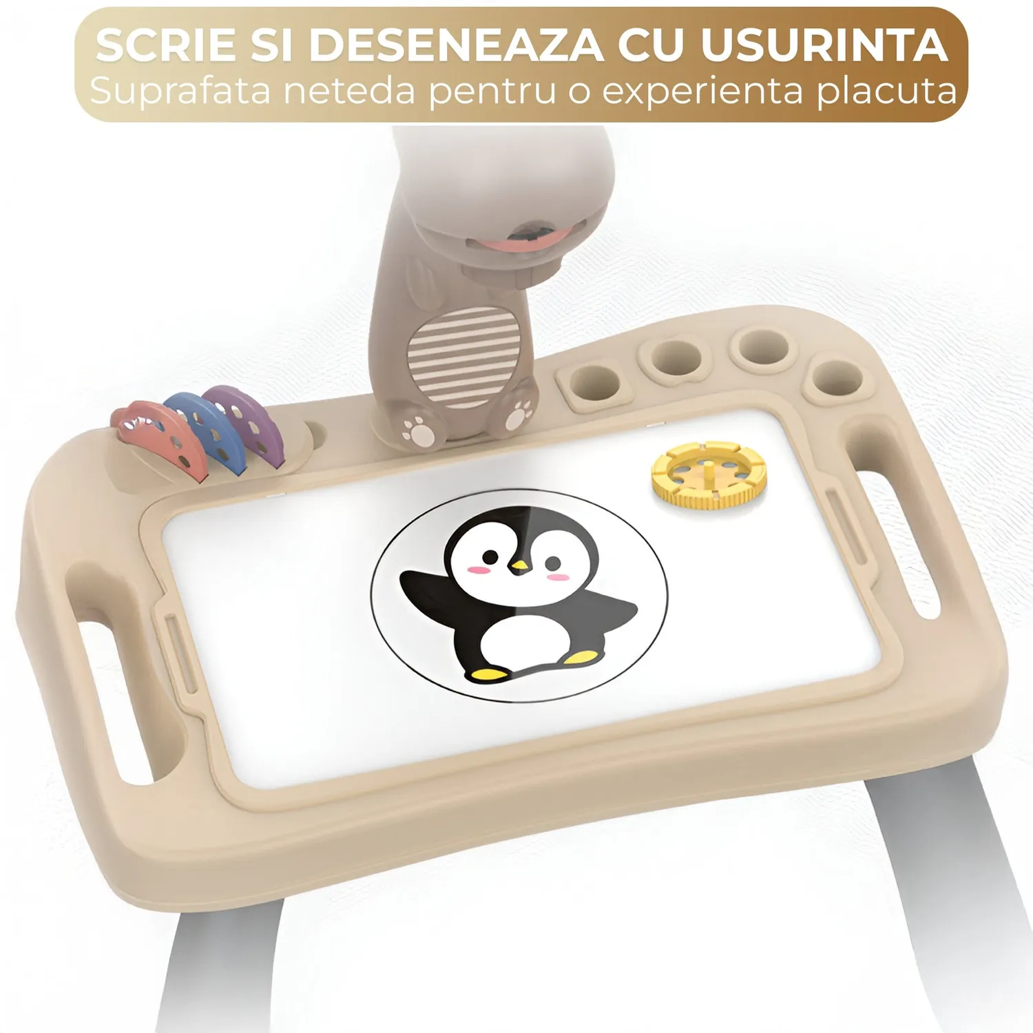 Timebox Dinozaur măsuță desen copii albă compactă