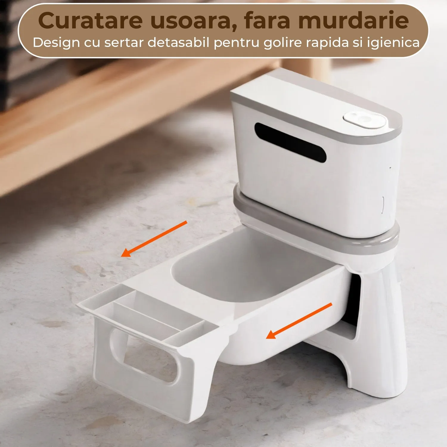 Timebox olita copii Alba cu scaun moale