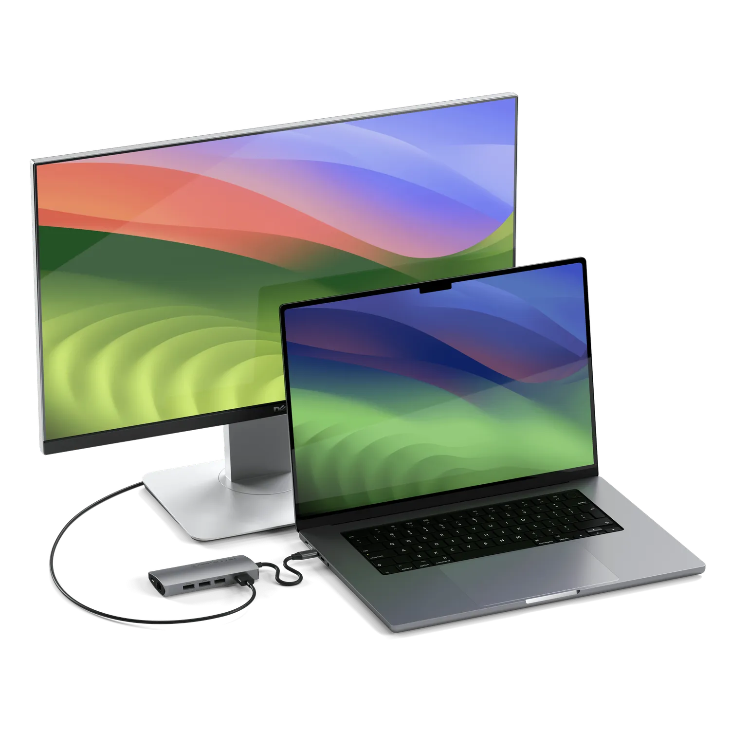 Satechi Multi-Port adaptor USB-C 4K Ethernet V2 gri