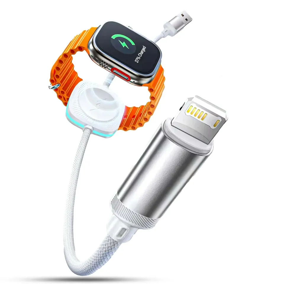 Timebox 2 în 1 cablu încărcare USB-C 1,2m alb