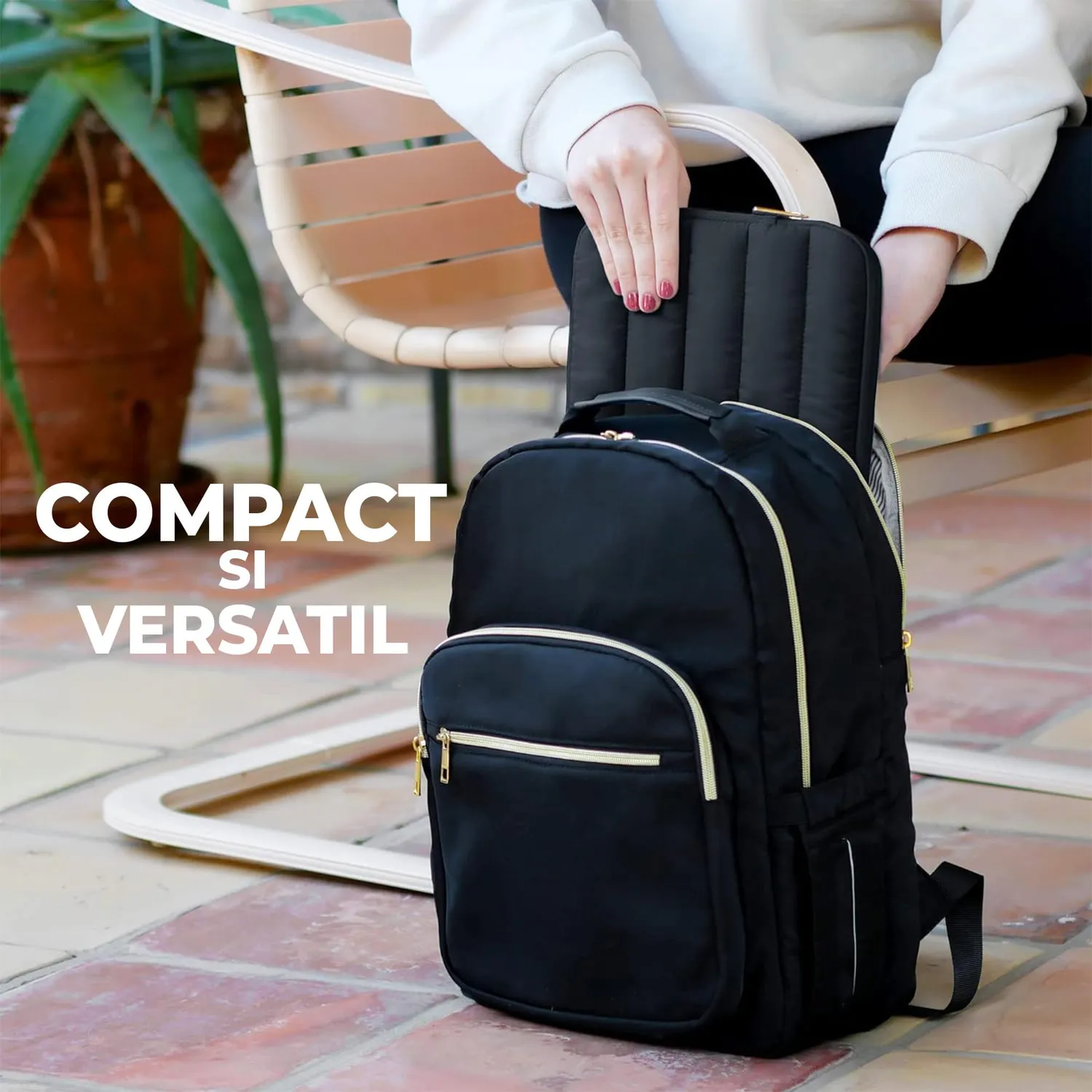 Timebox geantă laptop 15-16 inch neagră impermeabilă