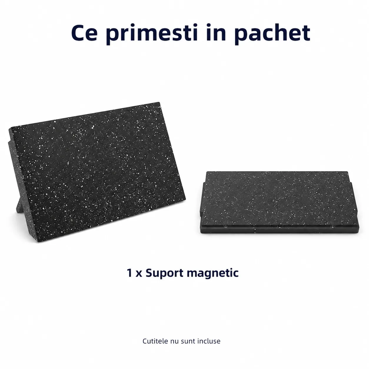 Timebox suport magnetic cutite 7-9 piese negru lemn