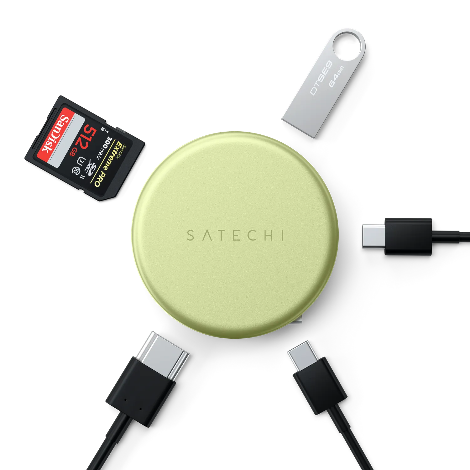 Satechi OntheGo adaptor hub USB-C 5-in-1 HDMI 4K Argintiu