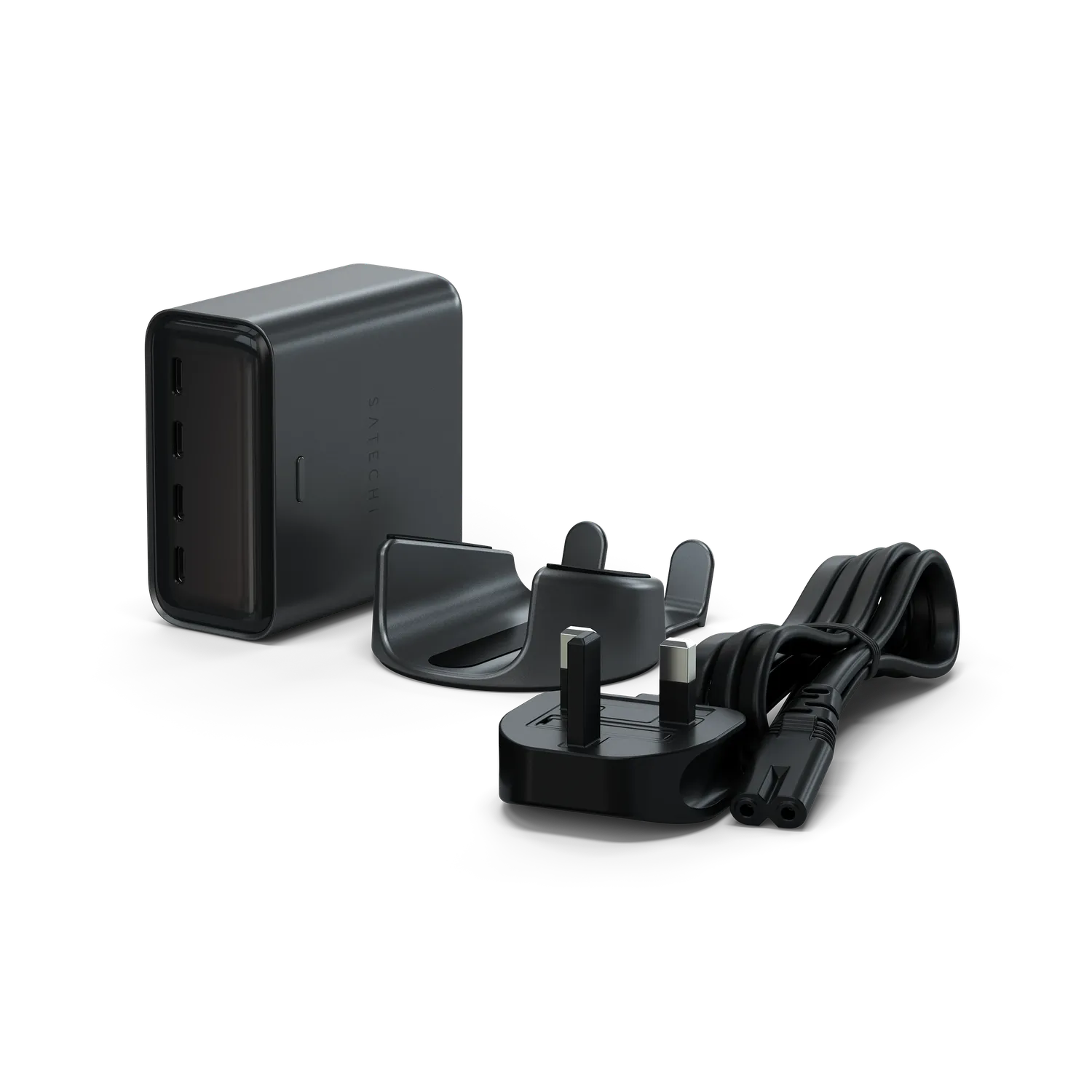 Satechi ChargeView 140W incarcator birou GaN display