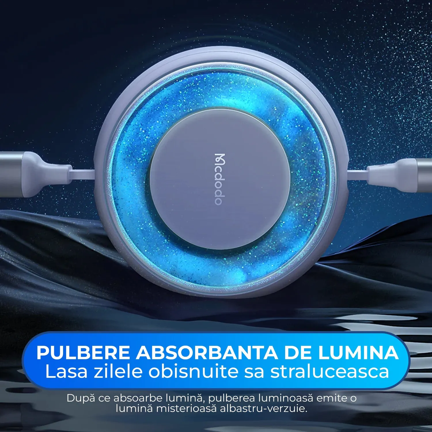 Timebox 3 in 1 Retractabil cablu 1,2m albastru fast charge
