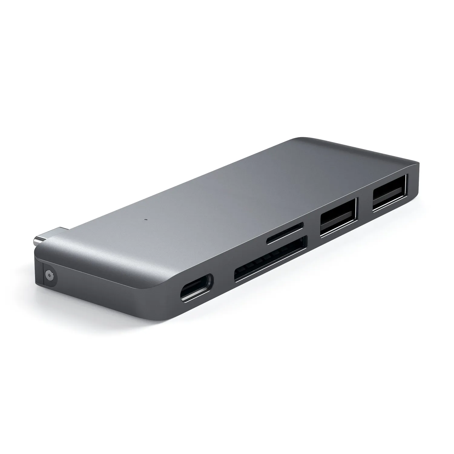 Satechi Type-C Pass-Through hub USB-C gri spatial