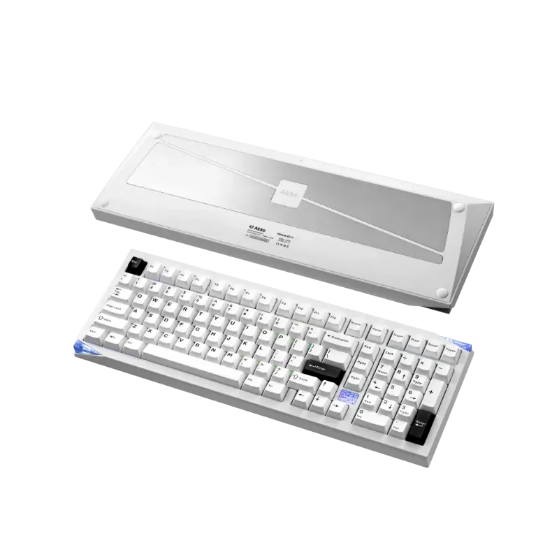 MonsGeek Mineral 02 VIA set keycapuri Black on White