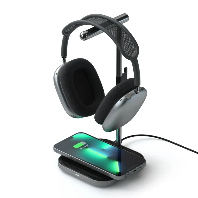 Satechi 2-in-1 stand casti cu incarcator wireless