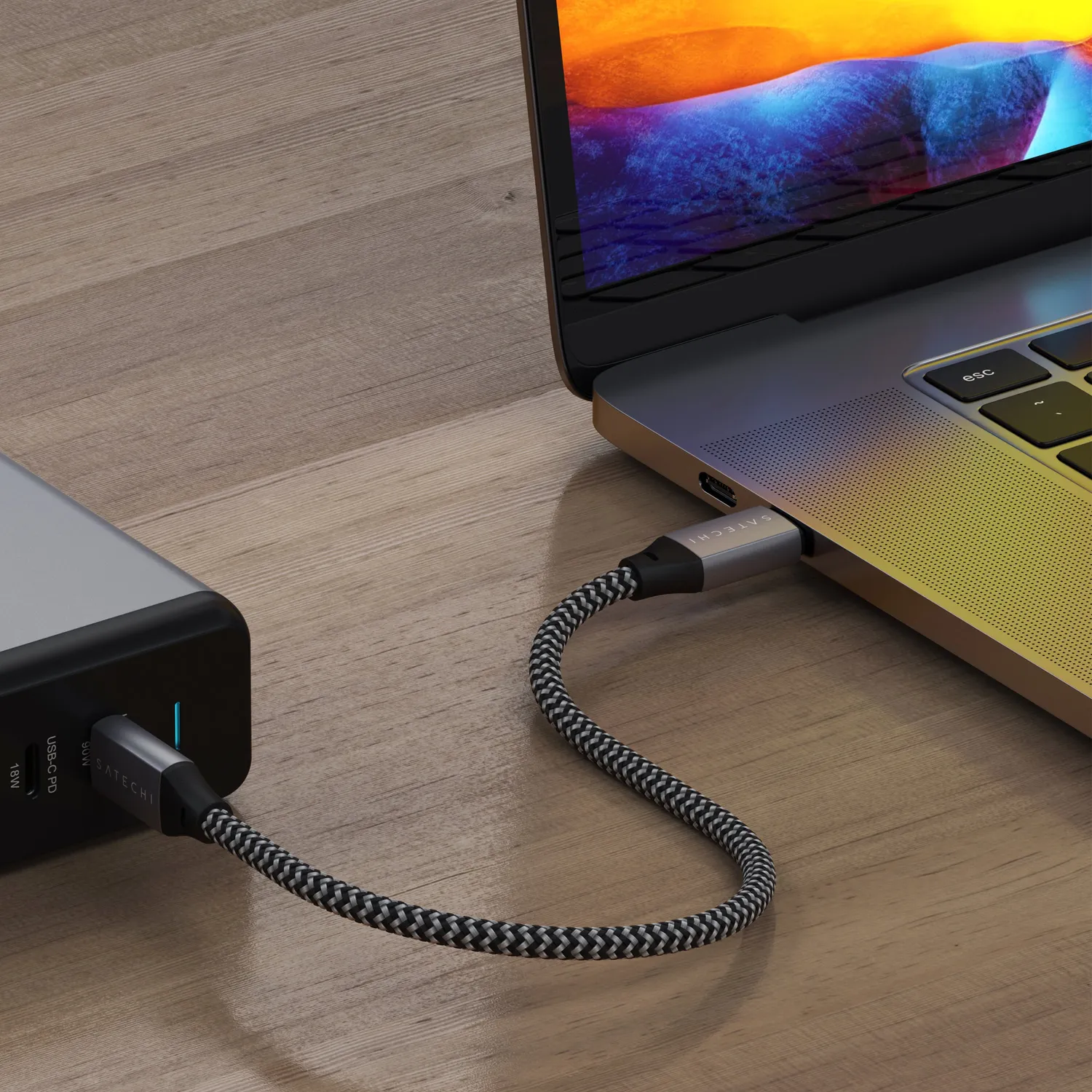 Satechi USB-C to USB-C cablu încărcare 25 cm scurt travel