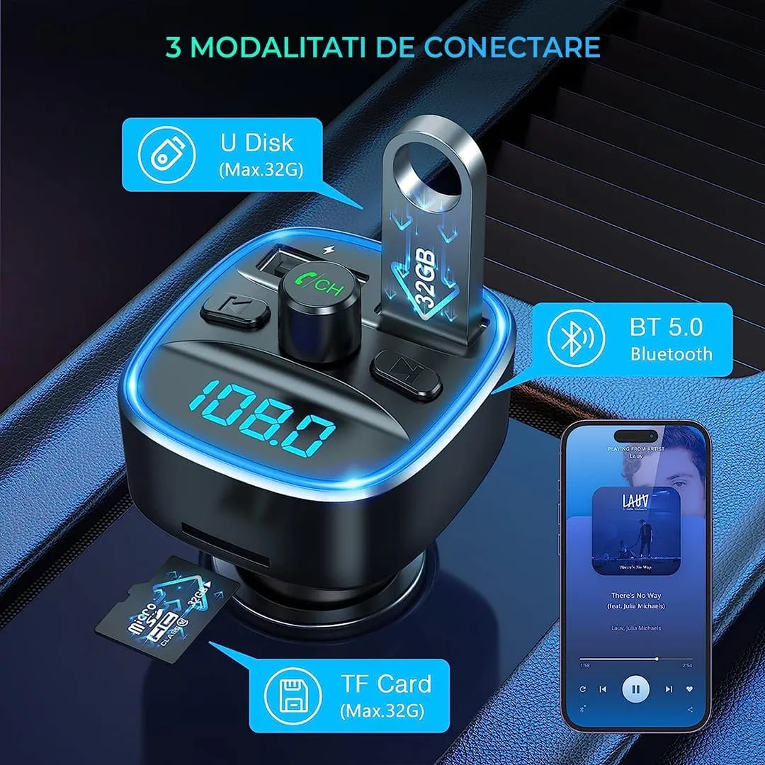 Timebox modulator FM bluetooth 5.0 auto
