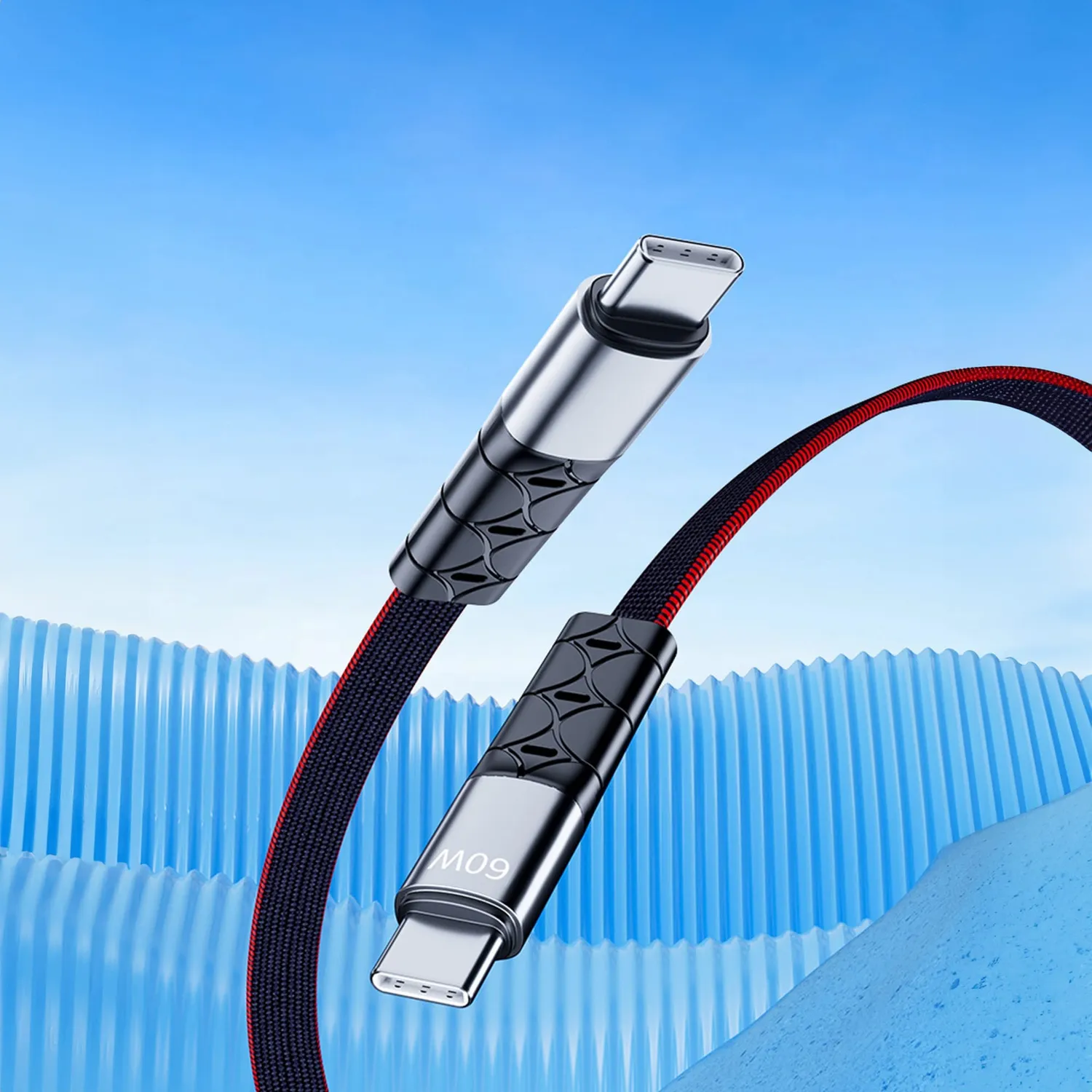 Timebox Cablu USB-C 65W 2m Negru fast charge