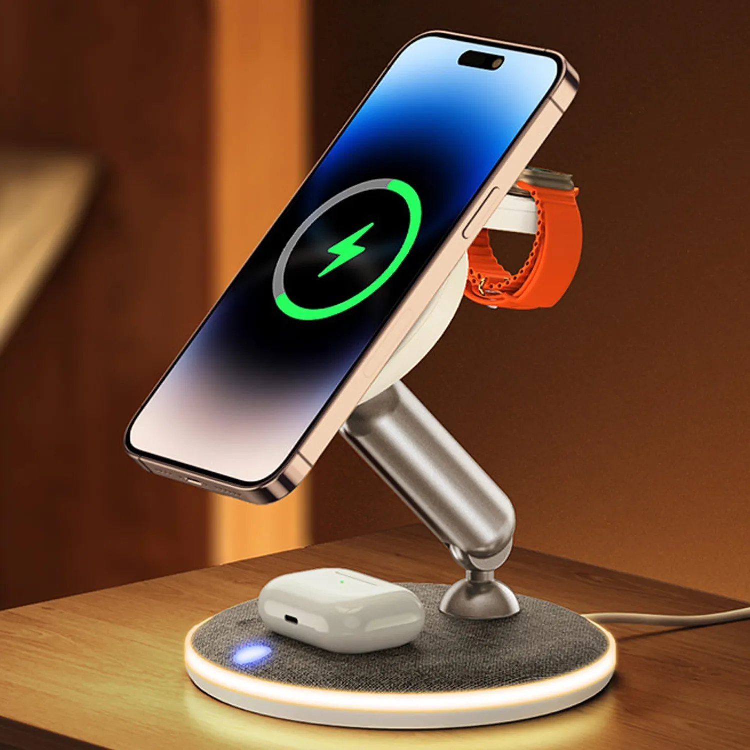 Timebox incarcator wireless 22W alb MagSafe pliabil
