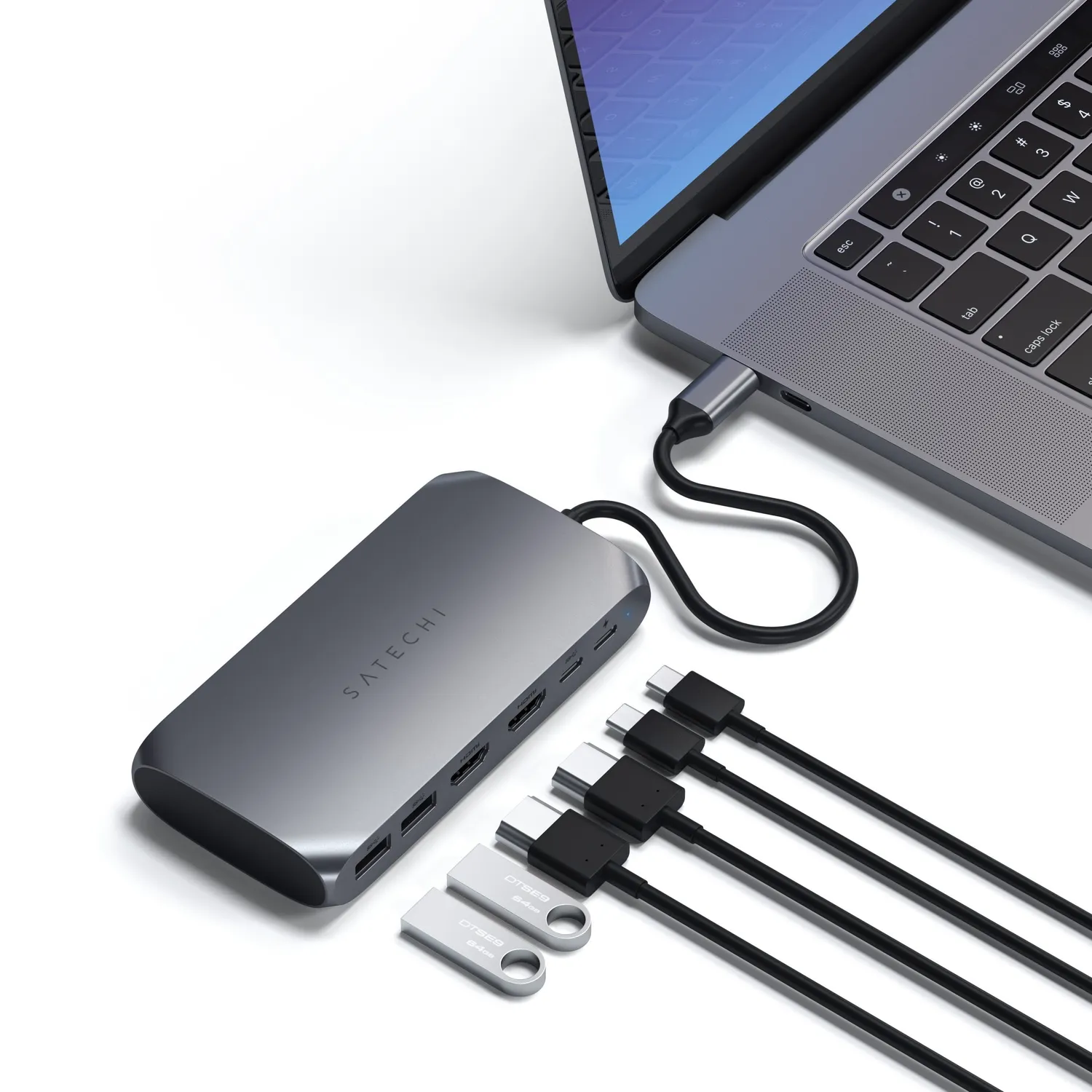 Satechi USB-C Multimedia Adapter M1 adaptor dual HDMI 4K