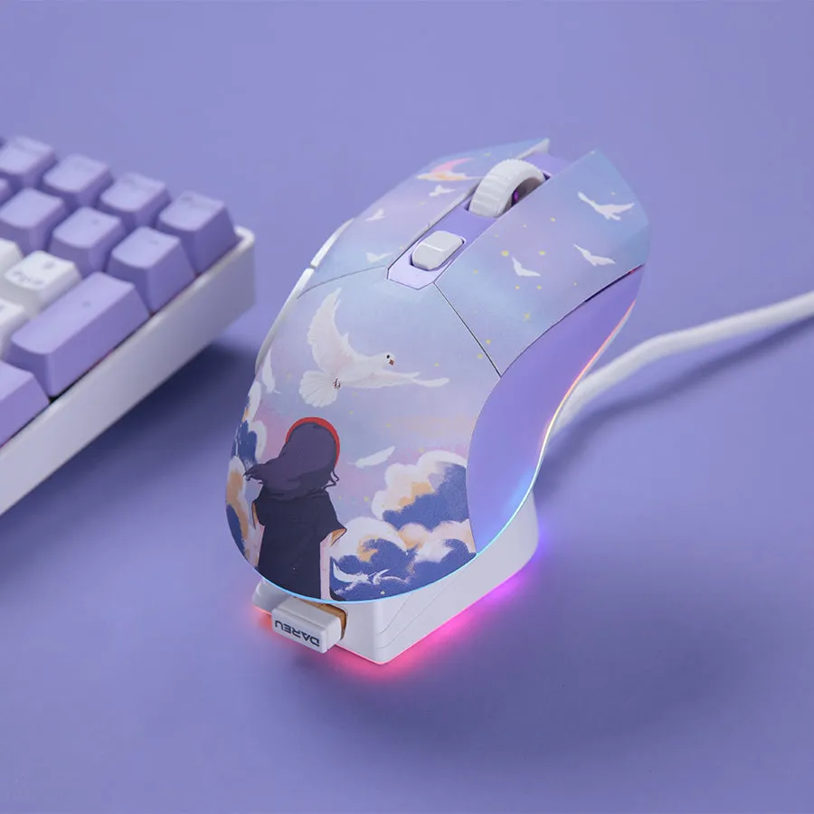 Dareu EM901X mouse gaming wireless roz dock RGB
