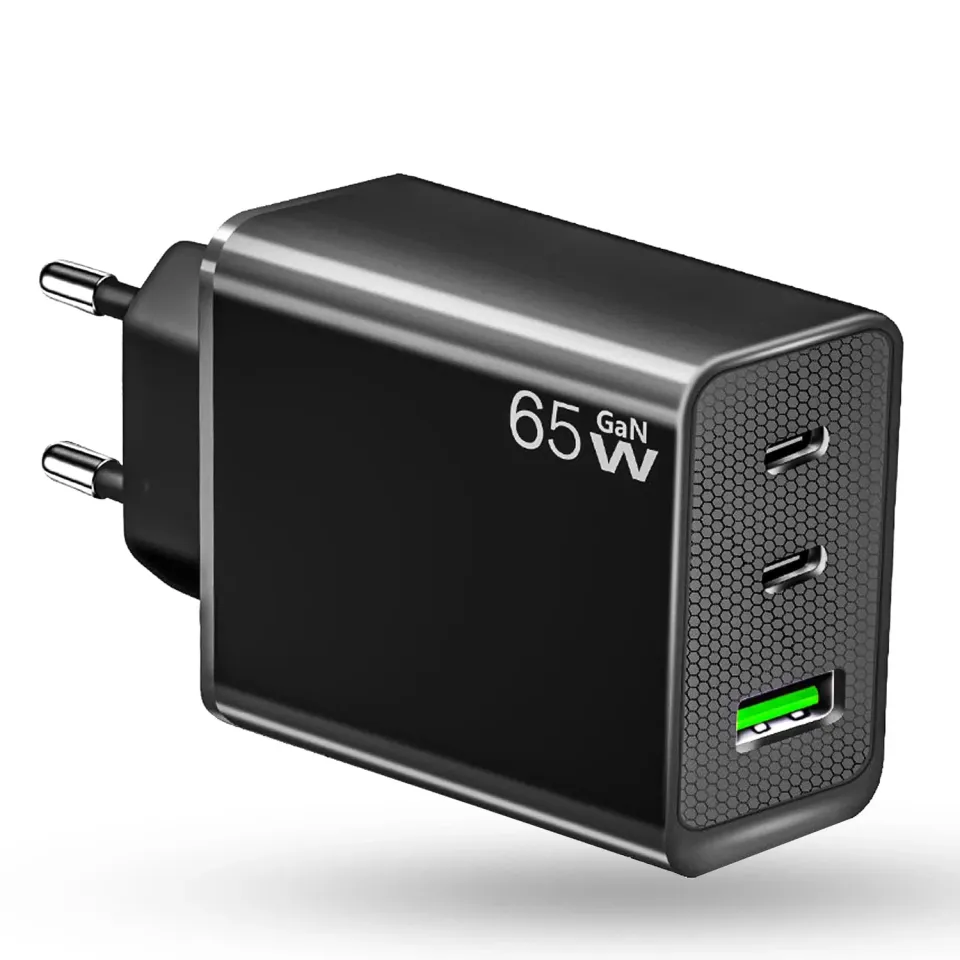 Timebox incarcator priza 65W 3 porturi negru