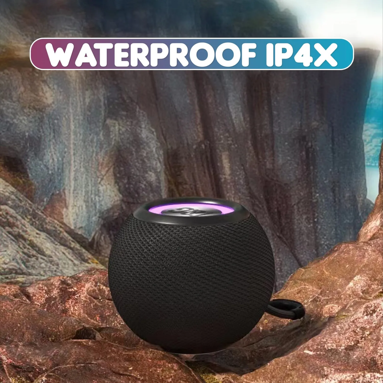 Timebox boxa portabila bluetooth neagra RGB 360 IPX5
