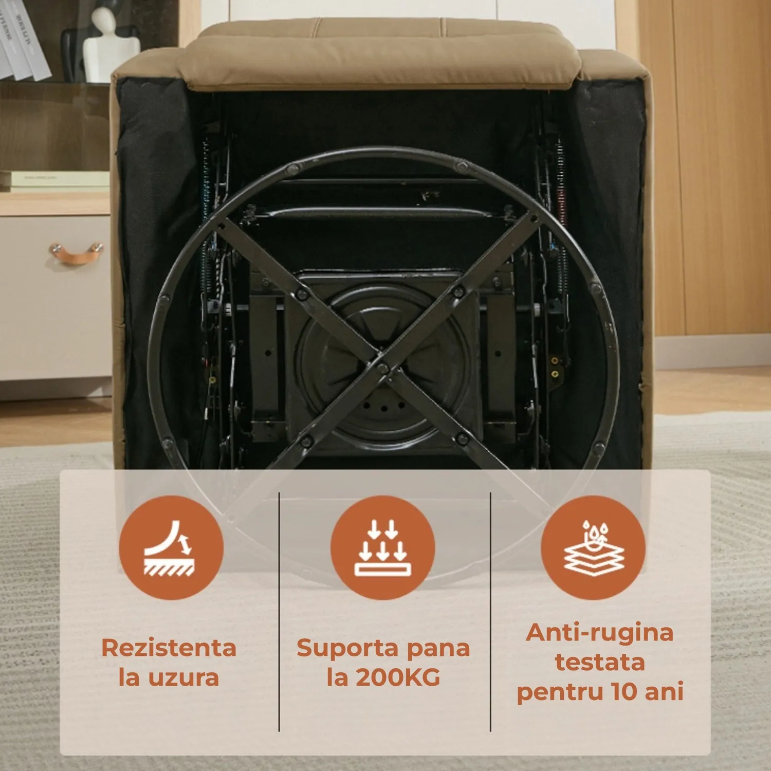 Timebox Scaun Multifuncțional manichiură negru reclinabil