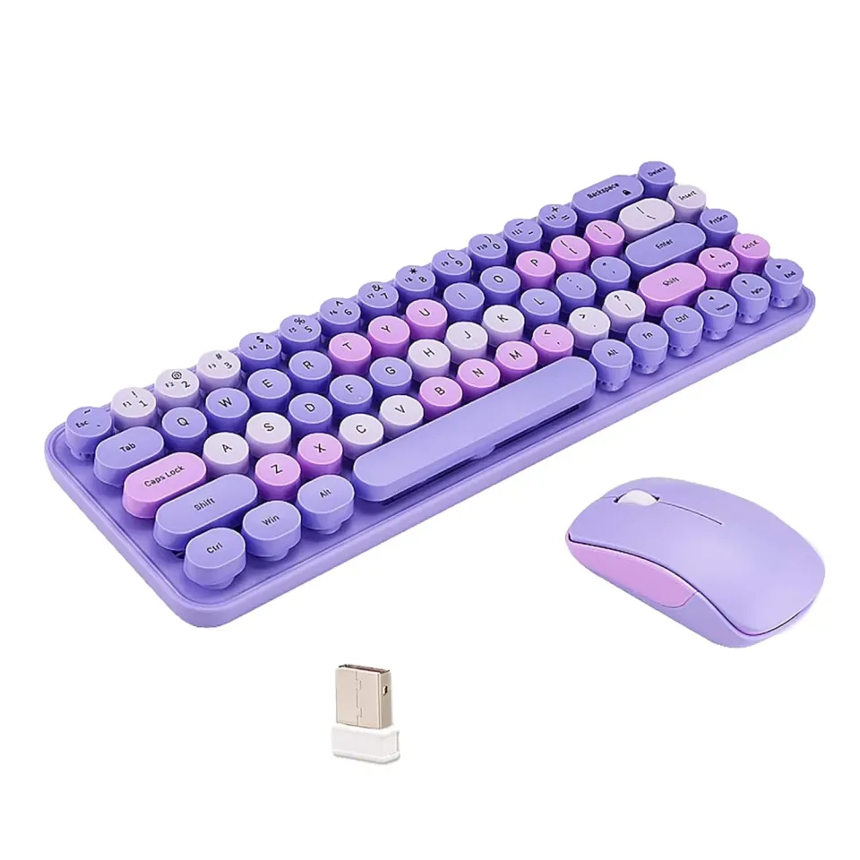 Timebox Wireless 2 set tastatură mouse mov 68 taste