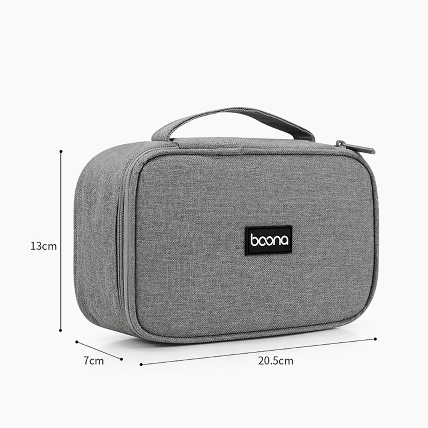 Timebox Geantă Accesorii Laptop Cabluri Gri Impermeabilă