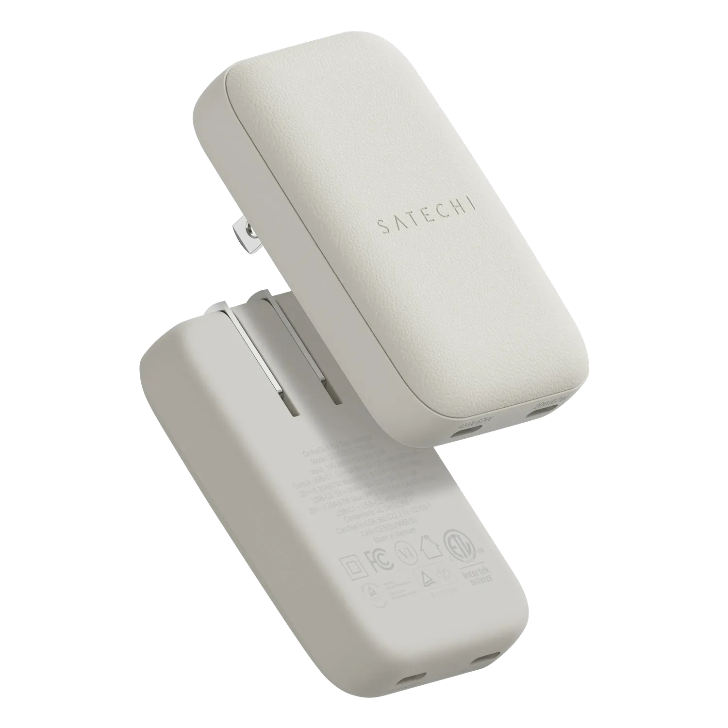 Satechi OntheGo 67W incarcator perete negru GaN slim