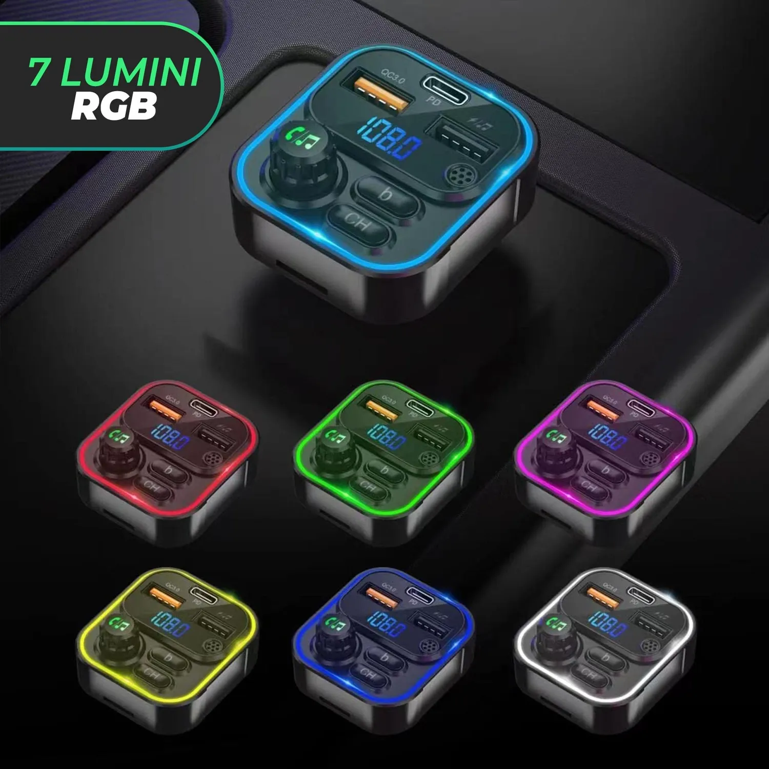 Modulator FM auto Timebox 20W Bluetooth 5.0 hands-free