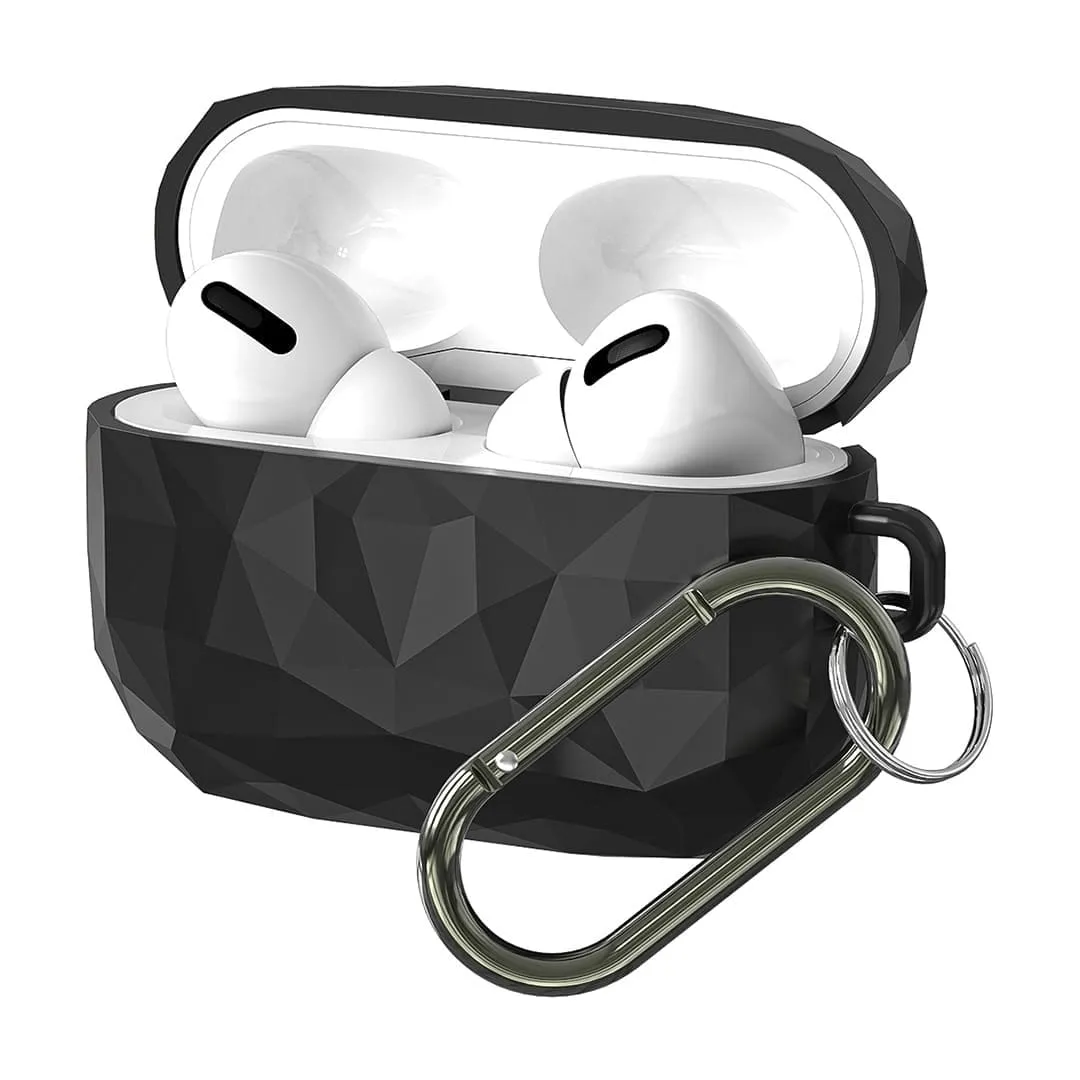 Timebox Husa AirPods Pro 1/2 Diamond Neagra Rezistenta