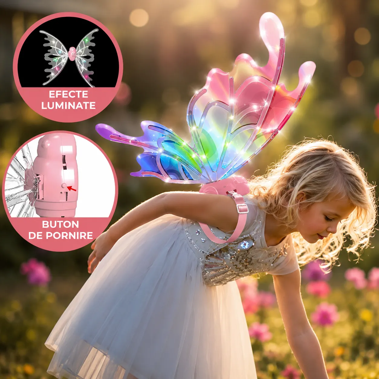 Timebox Aripi Zana Interactive LED Deschidere Electrica Multicolor
