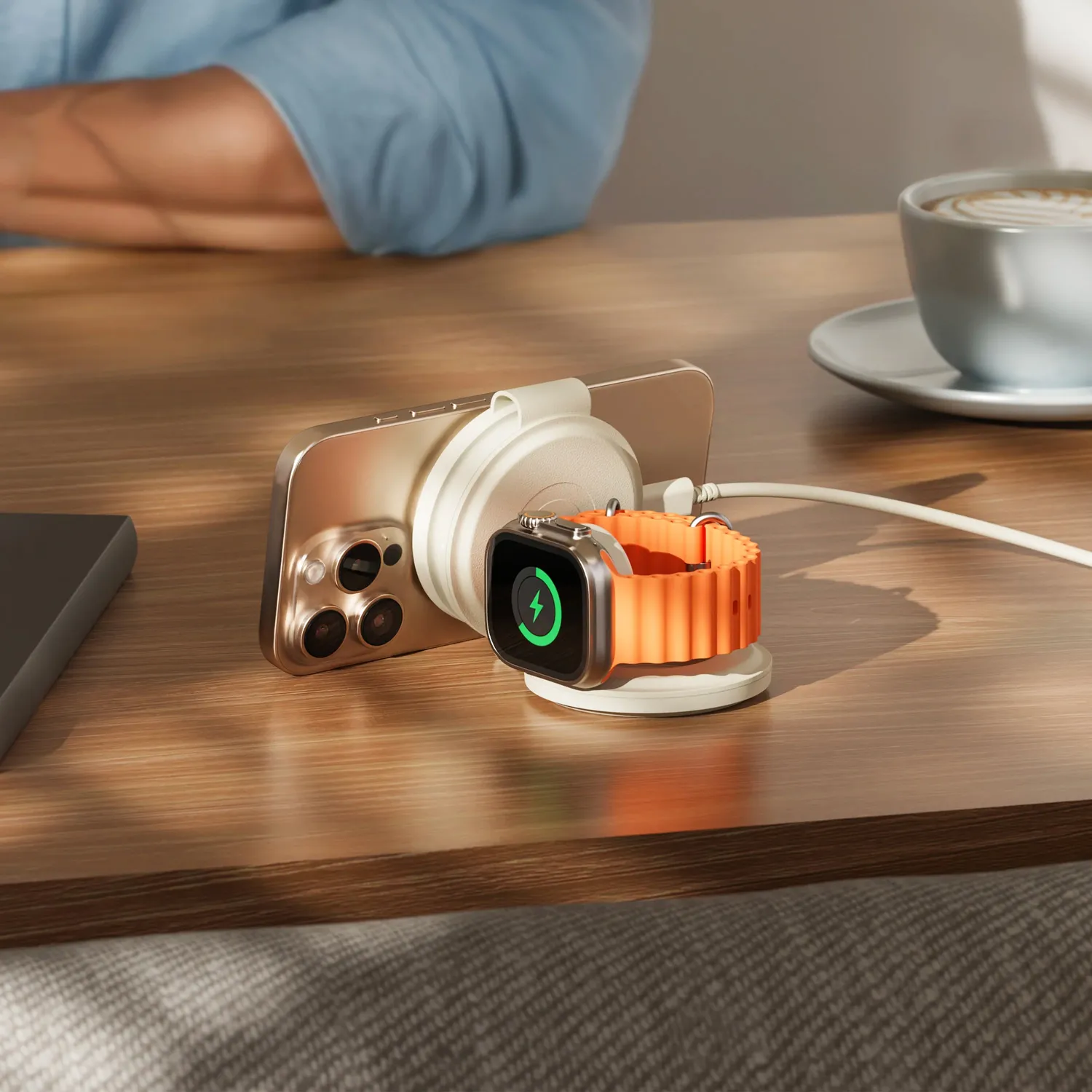 Satechi OntheGo 3-in-1 incarcator wireless negru Qi2