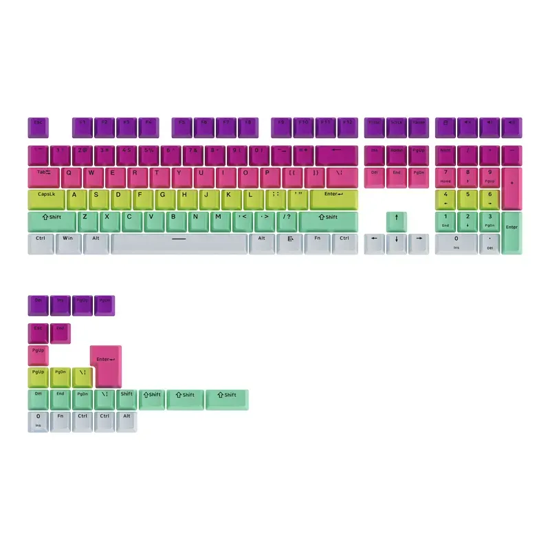 MonsGeek Rainbow Gradient set keycap 132 taste PBT