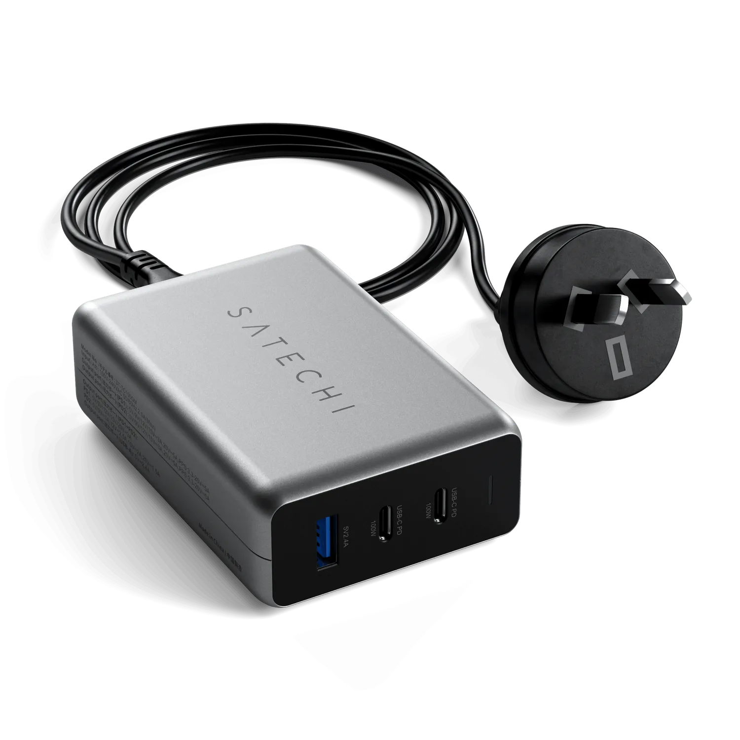 Satechi 100W USB-C PD incarcator GaN compact EU