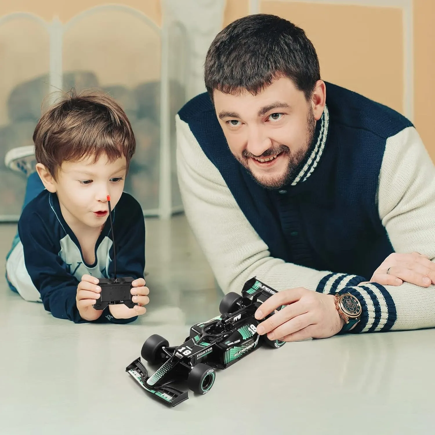 Timebox F1 masinuta RC 1:18 10km/h negru-albastru