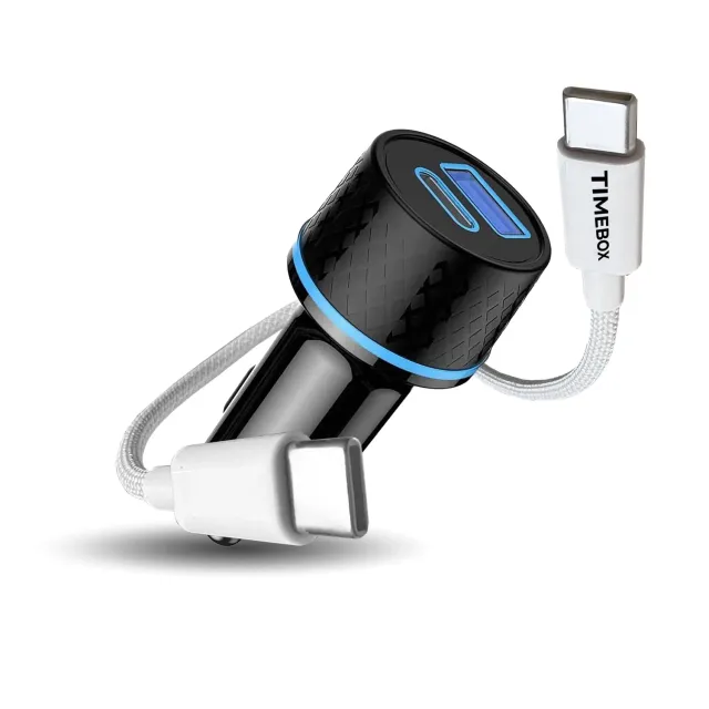Timebox Set auto incarcator 43W + cablu USB-C 66W 1m