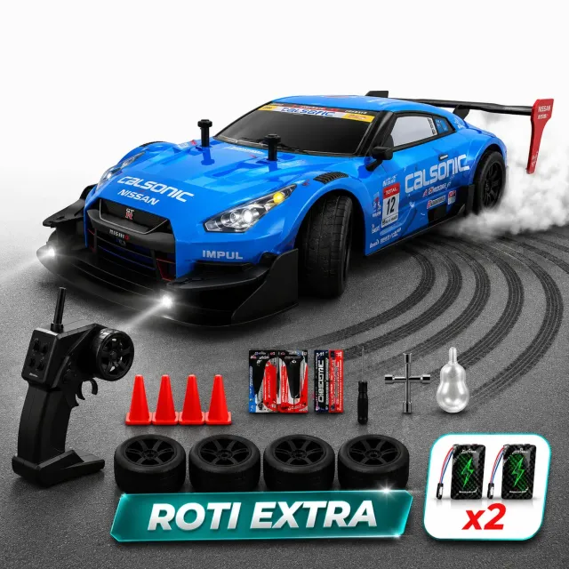Timebox Masina RC 30km/h 1:16 4x4 drift albastra