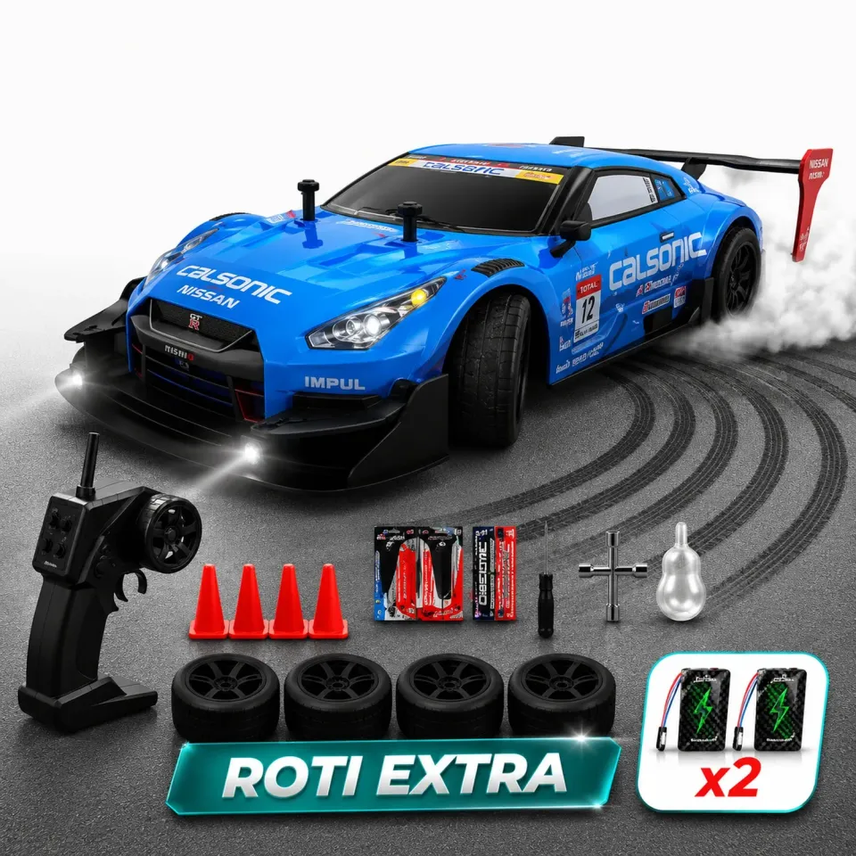 Timebox Masina RC 30km/h 1:16 4x4 drift albastra