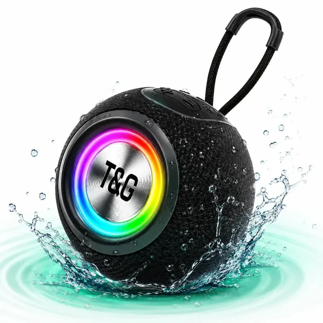 Timebox boxa portabila bluetooth neagra RGB 360 IPX5