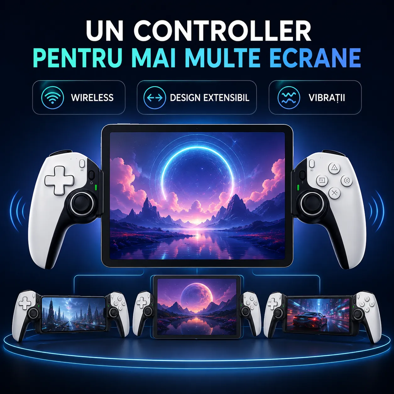 Controller Timebox gaming wireless Hall joystick alb