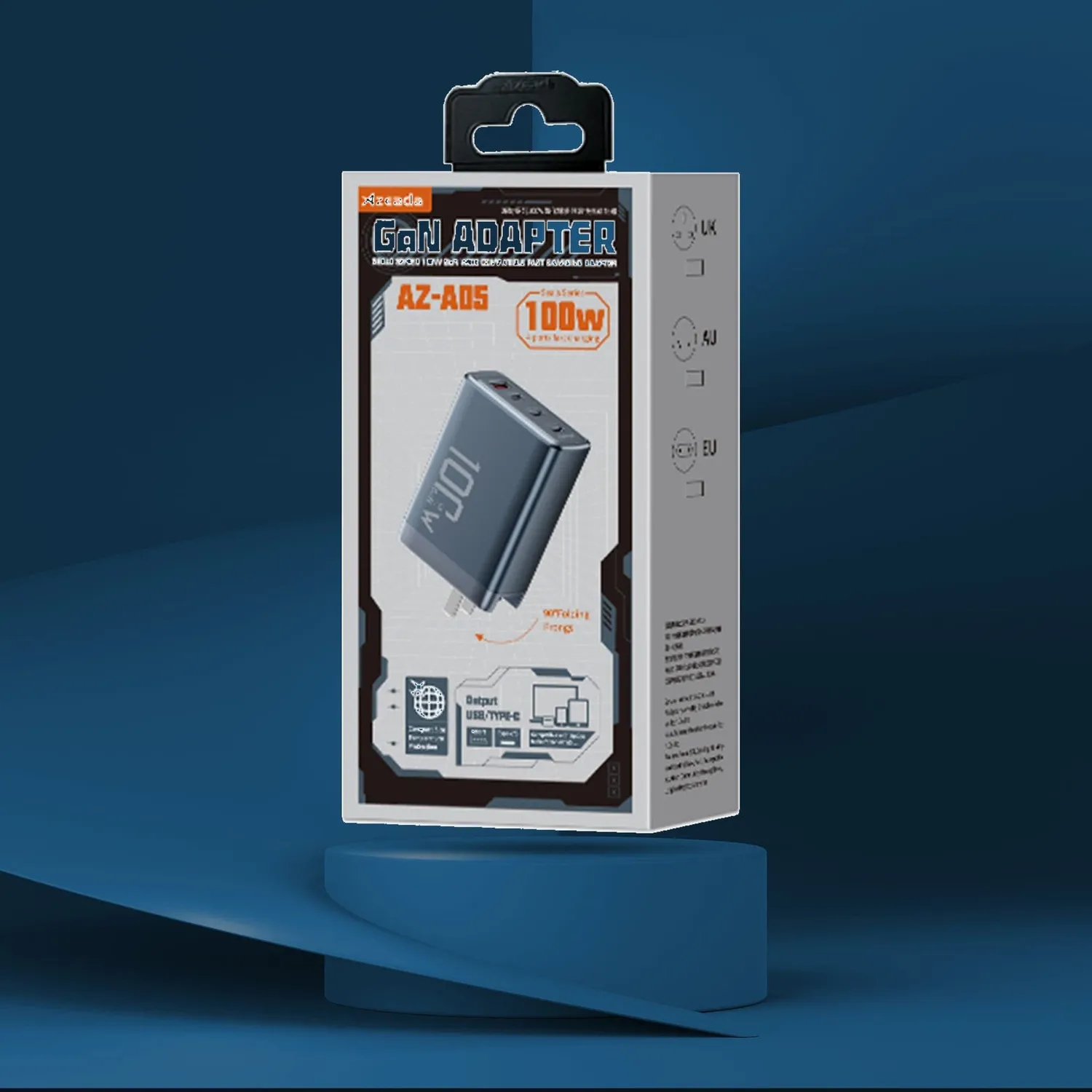 Timebox Încărcător Rețea 100W 4 Porturi Albastru