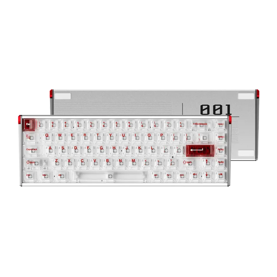 Dareu A68 tastatura gaming cu fir argintie aluminiu 8K