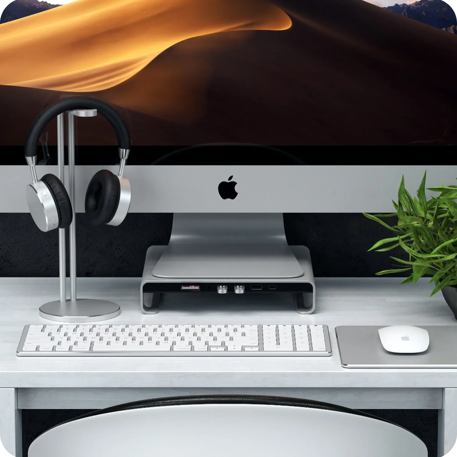 Satechi Type-C Monitor Stand Hub iMac stand Space Gray