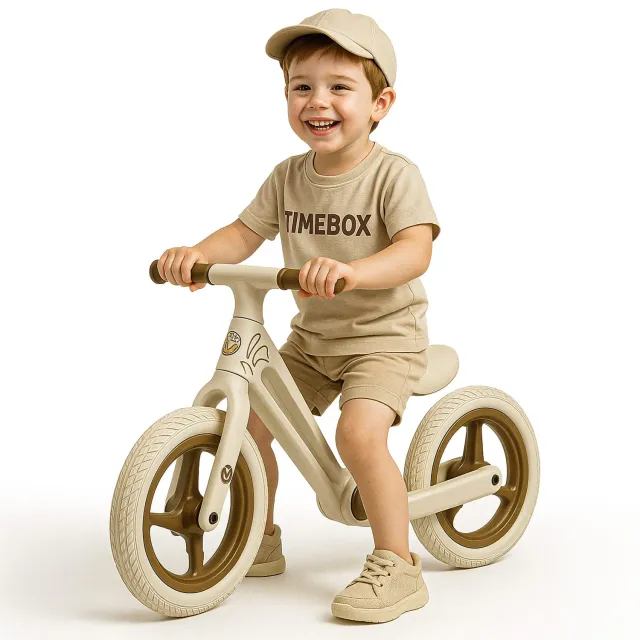 Timebox bicicleta echilibru copii 2-6 ani crem pliabila