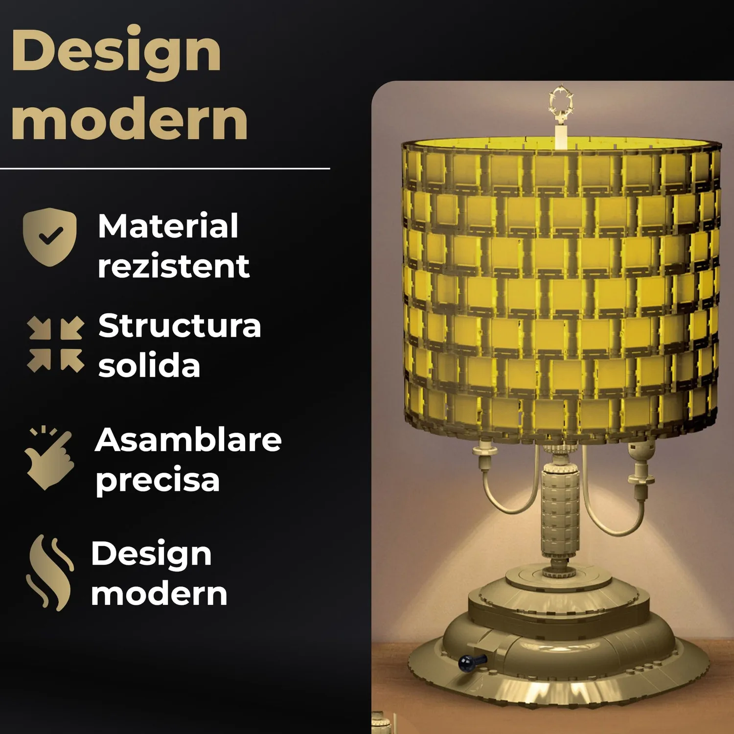 Timebox Retro Cilindrica lampa DIY 1433 piese cu lumina