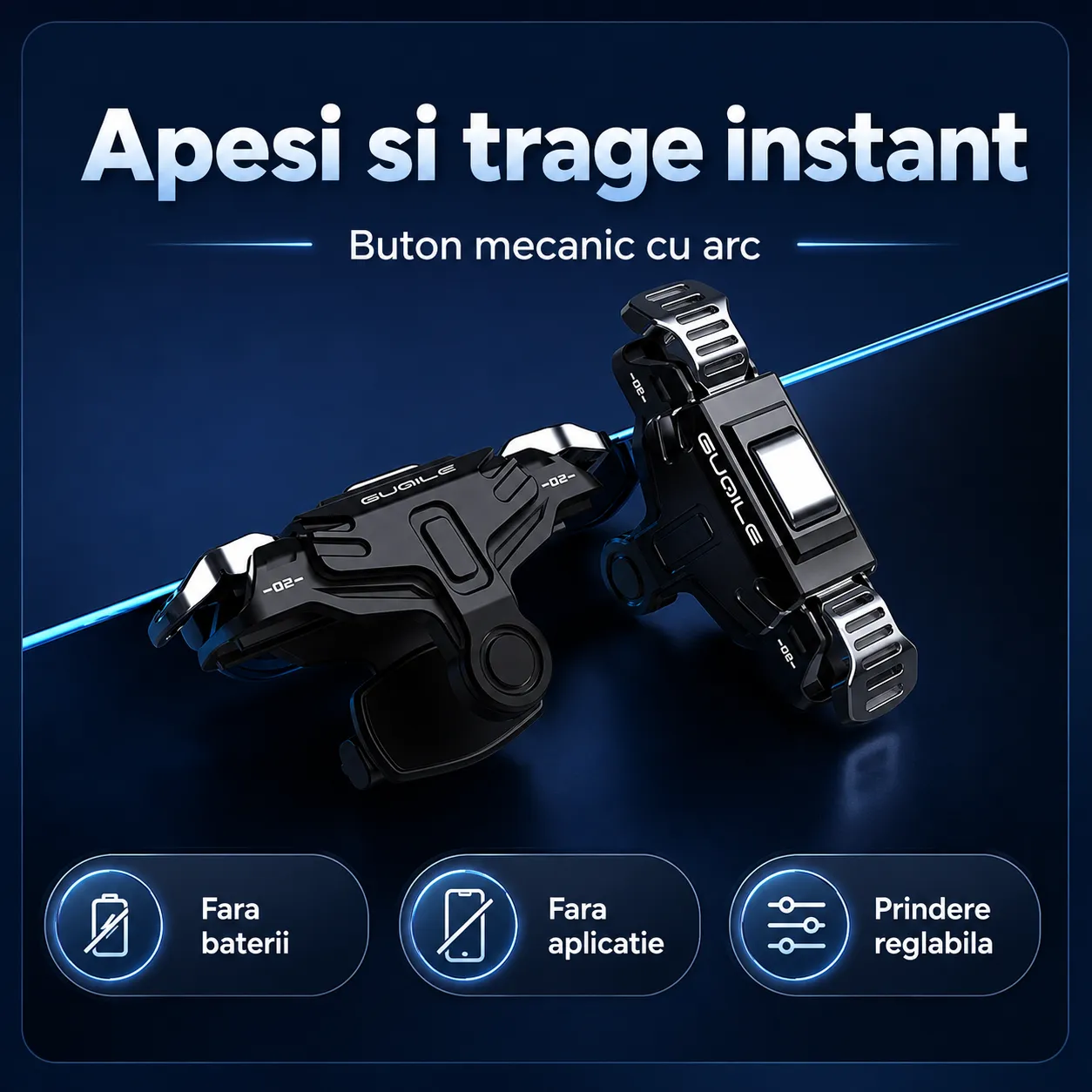 Timebox Triggere Gaming Telefon 4 Butoane Negru