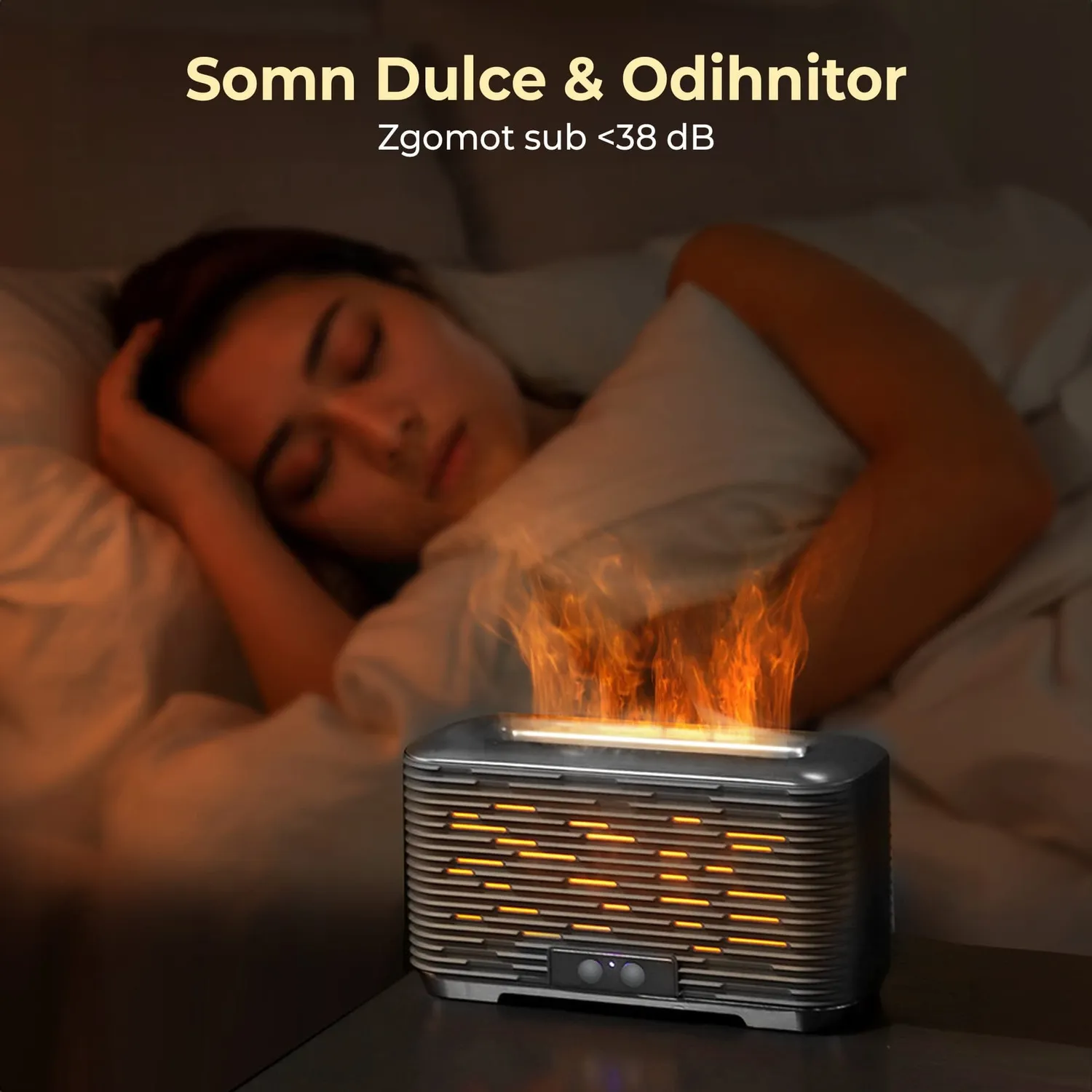 Timebox 350ml umidificator aromaterapie difuzor gri