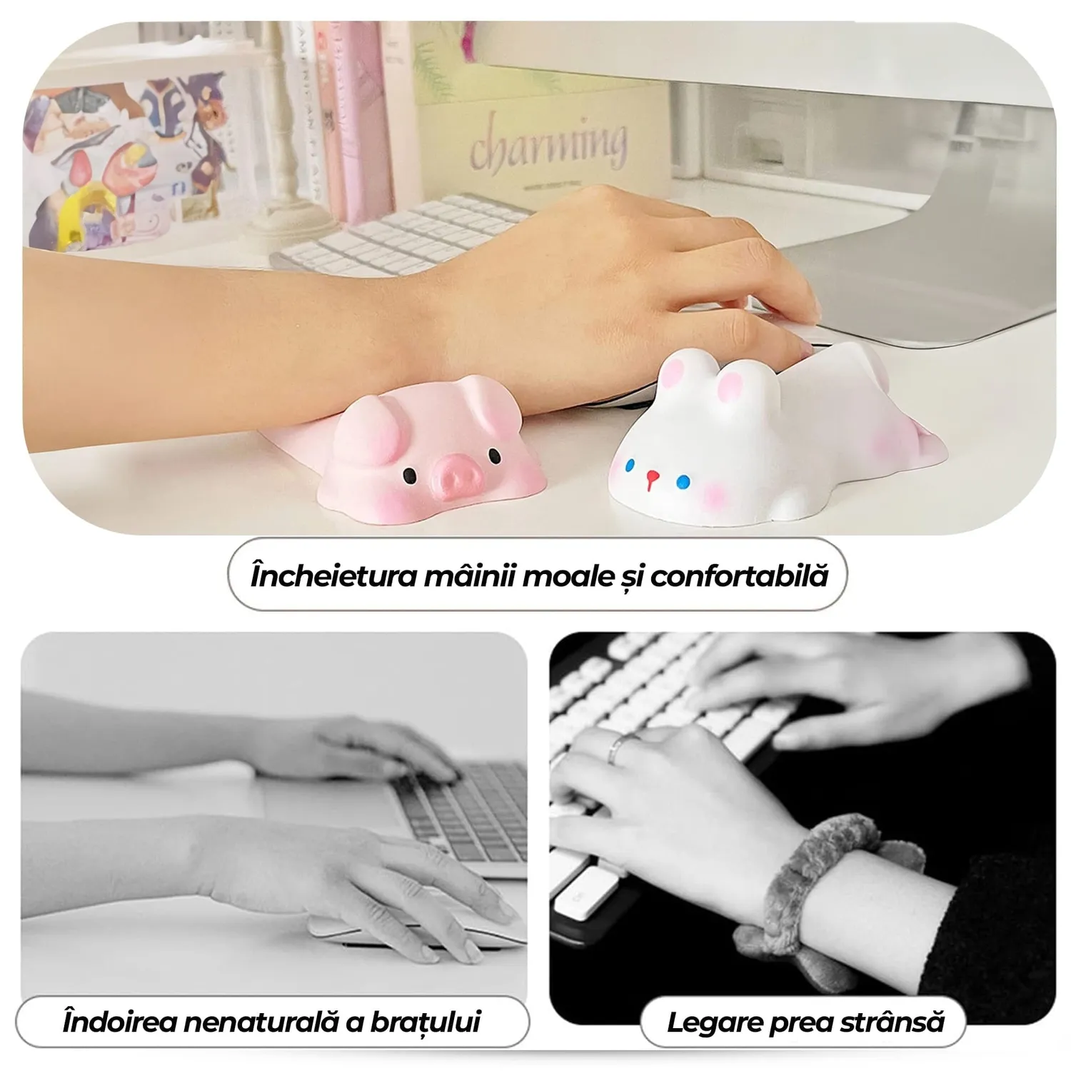 Timebox suport incheietura mousepad 13x6 cm moale negru