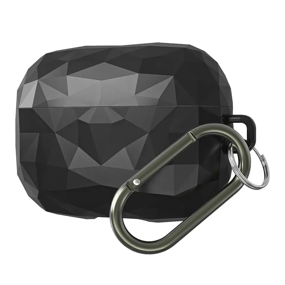 Timebox Husa AirPods Pro 1/2 Diamond Neagra Rezistenta