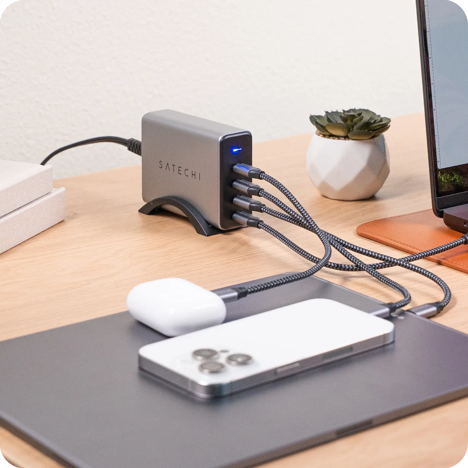 Satechi 165W incarcator USB-C 4 porturi GaN priza EU